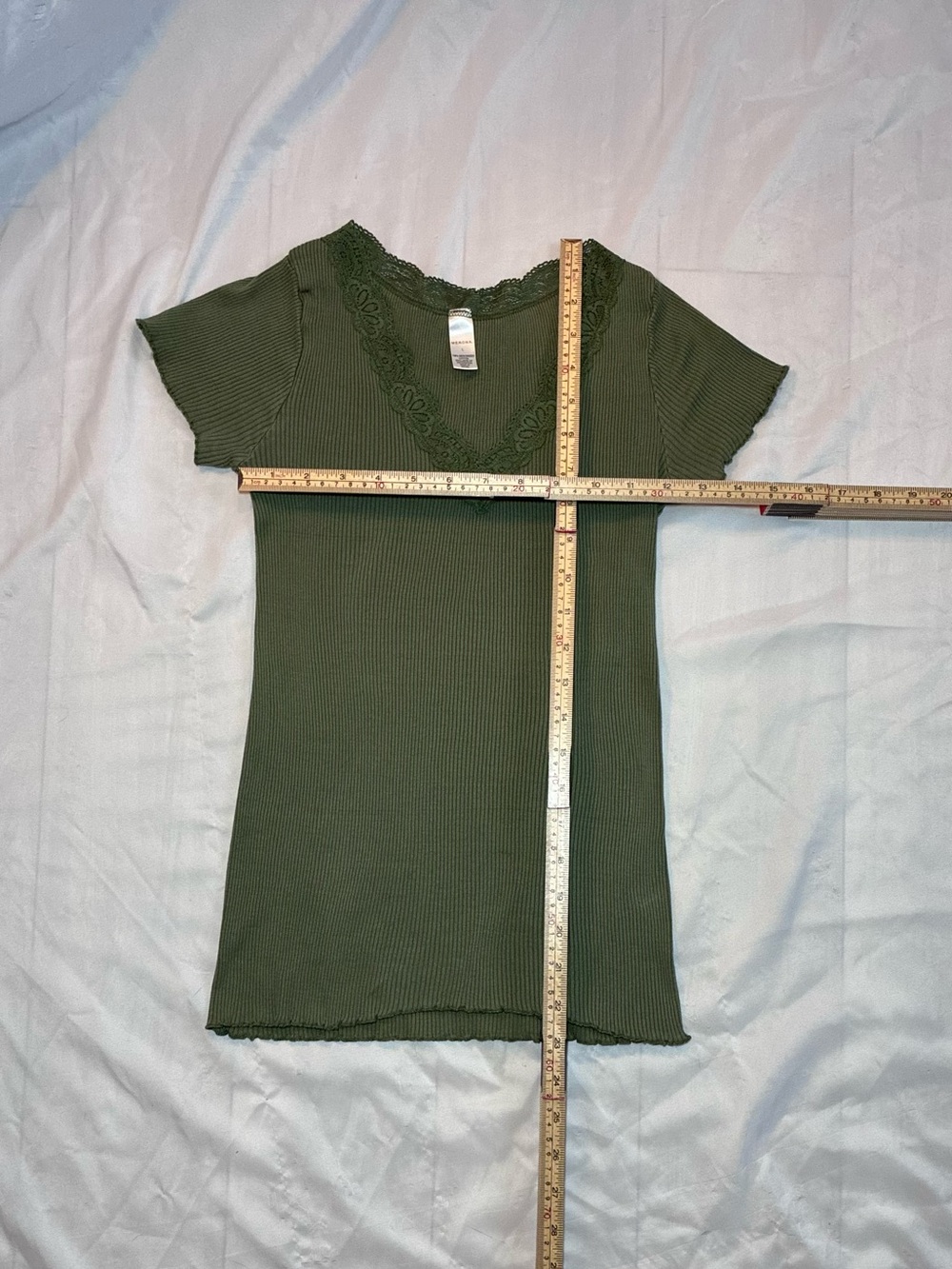 Merona Lace Ribbed Top - Picture 3 of 7